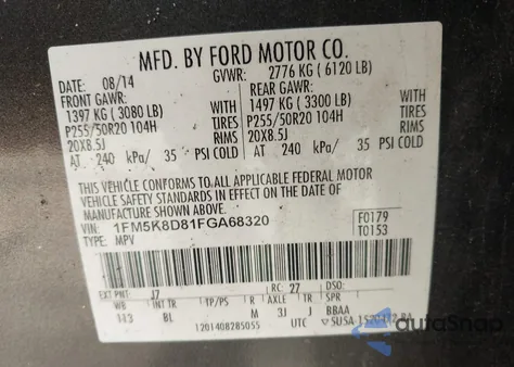 2015 Ford Explorer Xlt z USA, uszkodzony, nr VIN 1FM5K8D81FGA68320